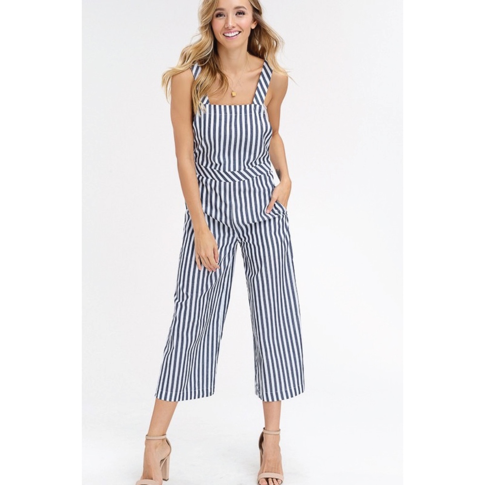 ♡ PRE-ORDER! ♡ $52 - Striped Summer Jumpsuit